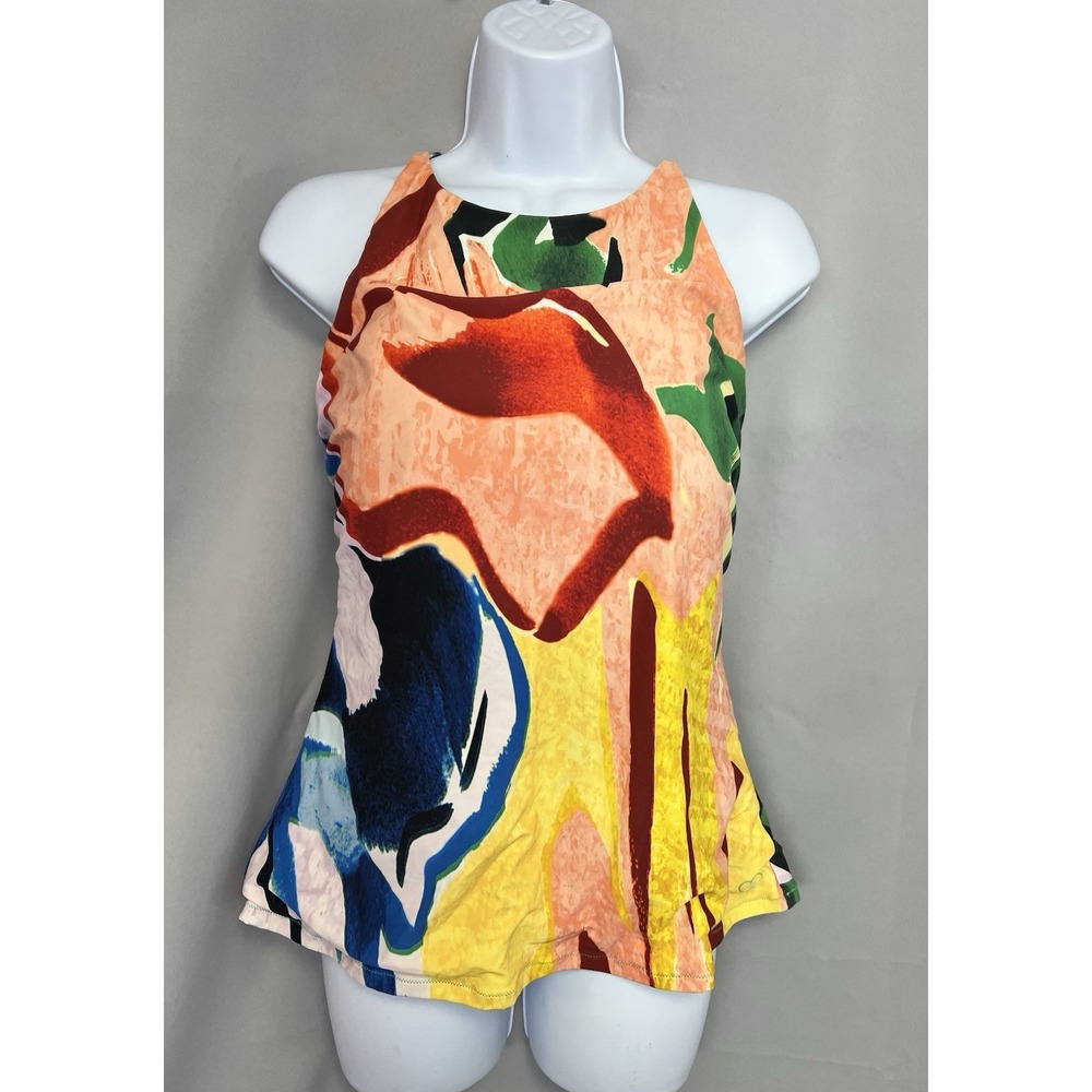 CALIA Women's High Neck Swim Top Multicolor Sz XL Beach‎